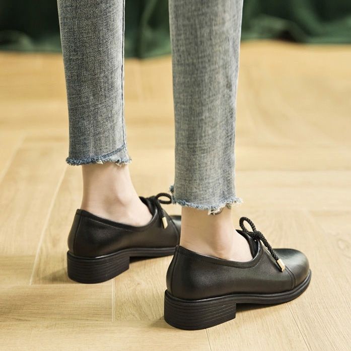 Giày Da Mềm Đế Dày Phong Cách Anh Quốc Thời Trang Xuân Thu 2022