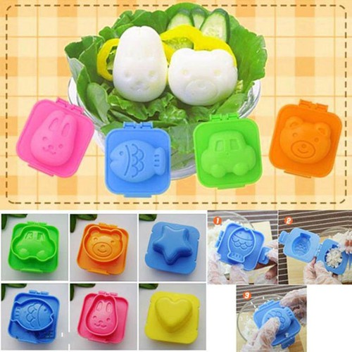 Bộ 3 khuôn ép cơm hình thú ngộ nghĩnh cho bé