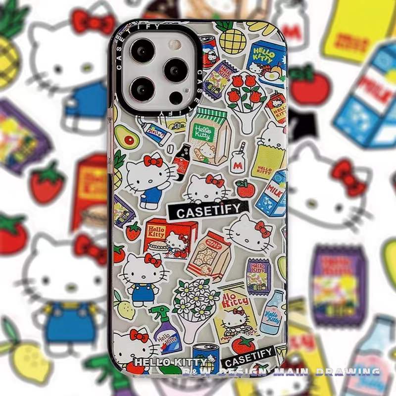 Ốp điện thoại dẻo trong suốt in hình Hello Kitty thích hợp cho IPHONE 13 12 11 PRO MAX MINI XR X XS MAX 6 6S 7 8 PLUS
