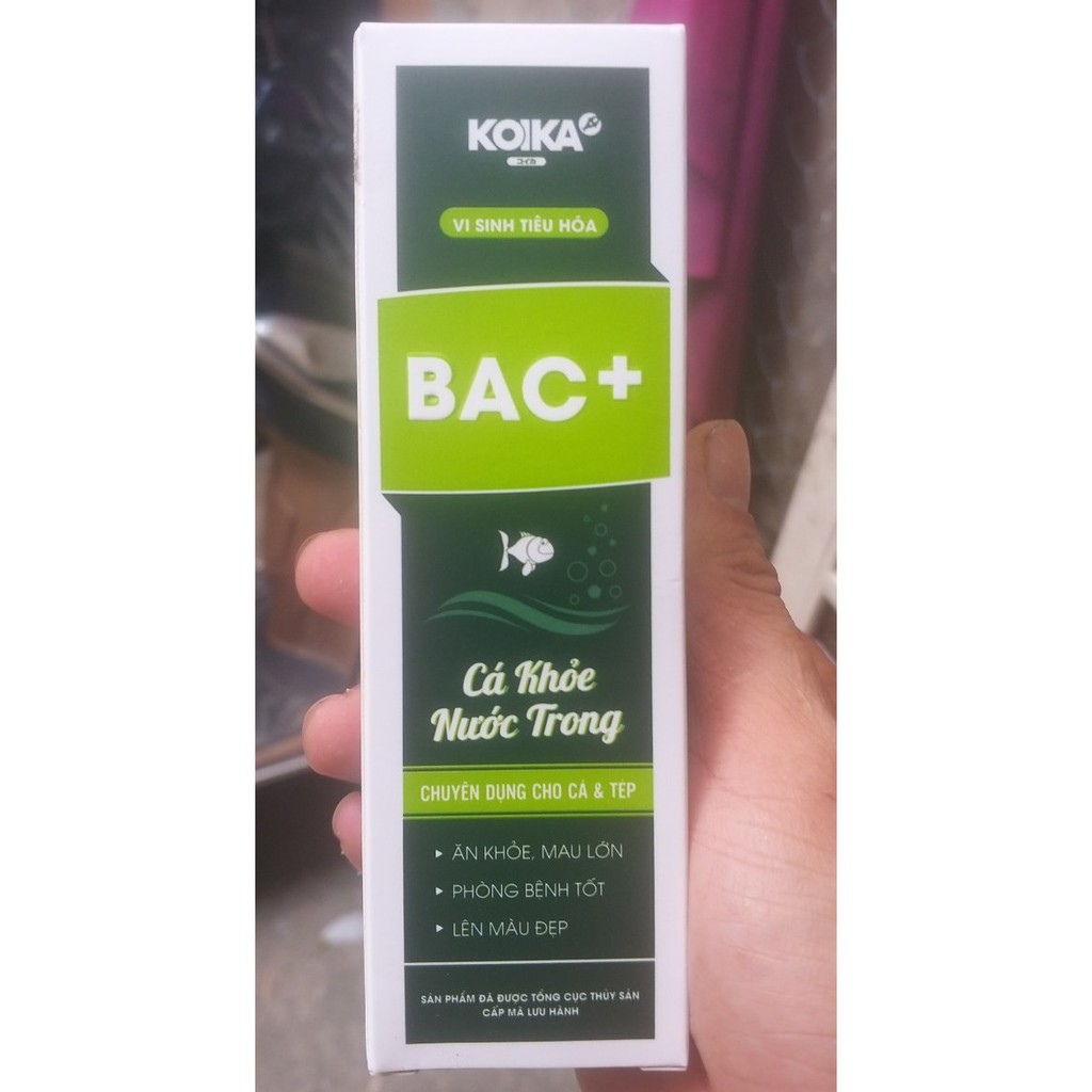 Vi sinh tiêu hóa KOIKA BAC + cho cá cảnh, chai 105ml