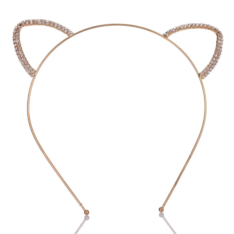 1 Cài Tóc Hình Tai Mèo Đính Đá Phong Cách Hàn Quốc