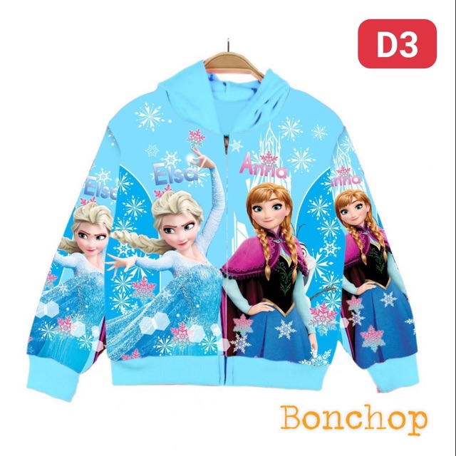 Áo khoác Elsa bé gái .