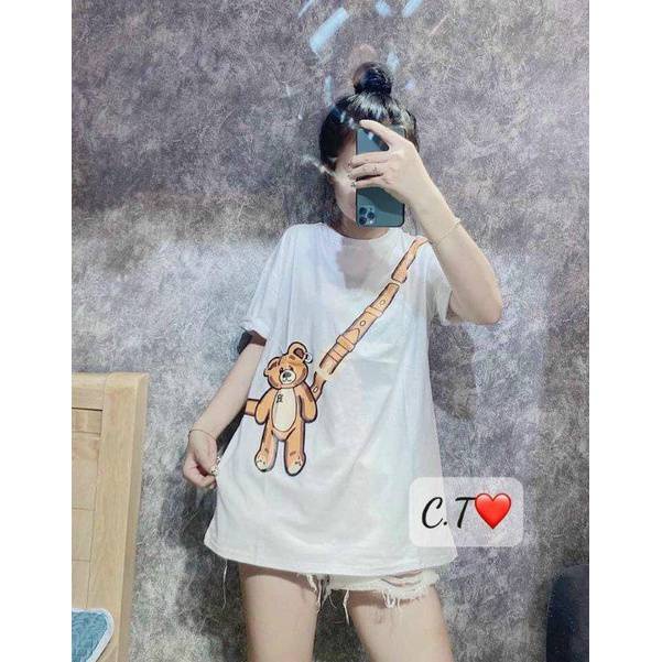 Áo thun unisex nữ tay lỡ form rộng in hình chữ CaMa Store M265