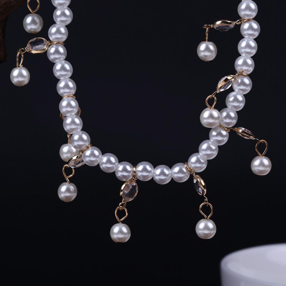 Vòng đeo chân đính ngọc trai giả thanh lịch cho nữ | BigBuy360 - bigbuy360.vn