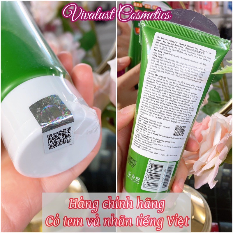 Sữa Rửa Mặt NARUKO Trà Tràm/ Ý Dĩ/ Bạch Ngọc Lan/ Thủy Tiên/ Hồng Nhung