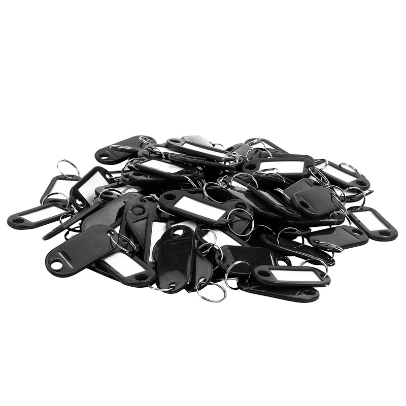 Thẻ vòng chìa khóa '100 chiếc màu đen)