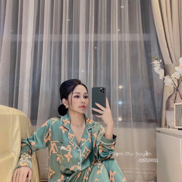 Bộ lụa thái họa tiết nhiều hình cao cấp