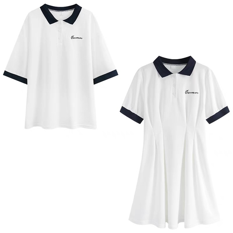 Áo Đôi mùa hè cổ Polo nam nữ  basic và tôn dáng