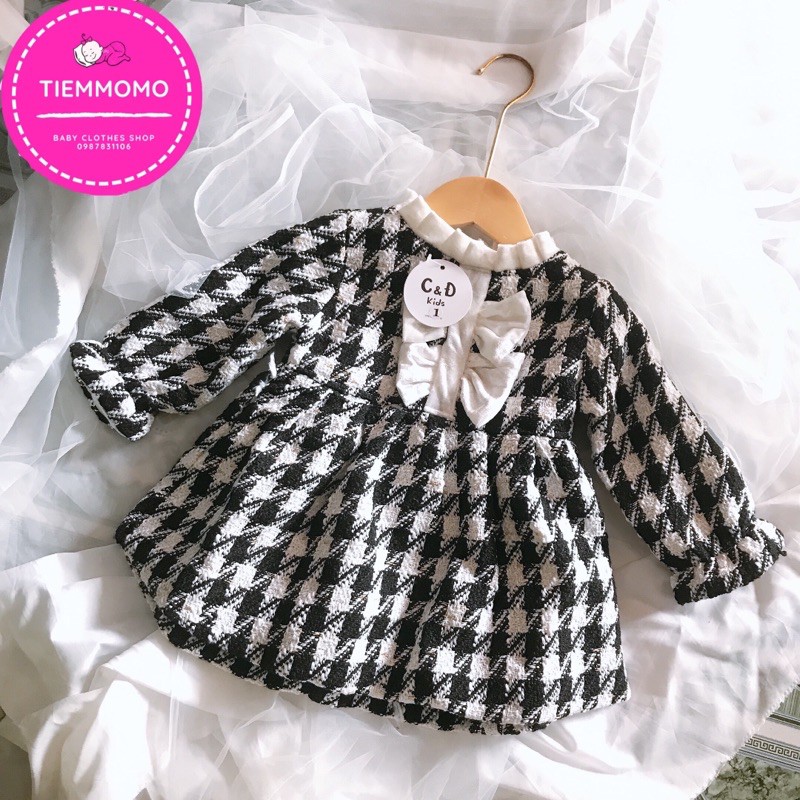 Tiemmomo- Đầm dạ cho bé gái siêu cấp 2 lớp siêu dày dặn
