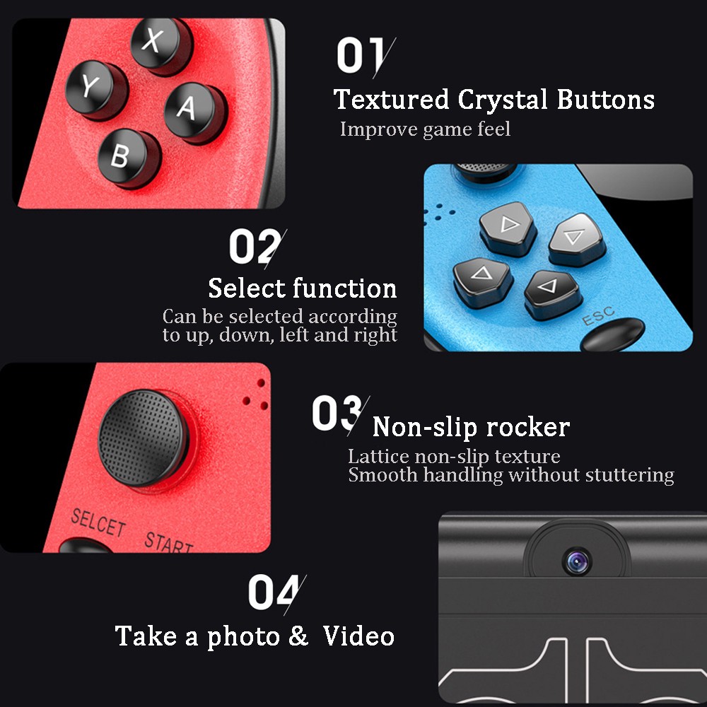 Máy chơi game cầm tay X12 PSP tích hợp hơn 2000 trò chơi màn hình 5.1" 8gb hỗ trợ máy ảnh/ video/ sách điện tử NES GBA