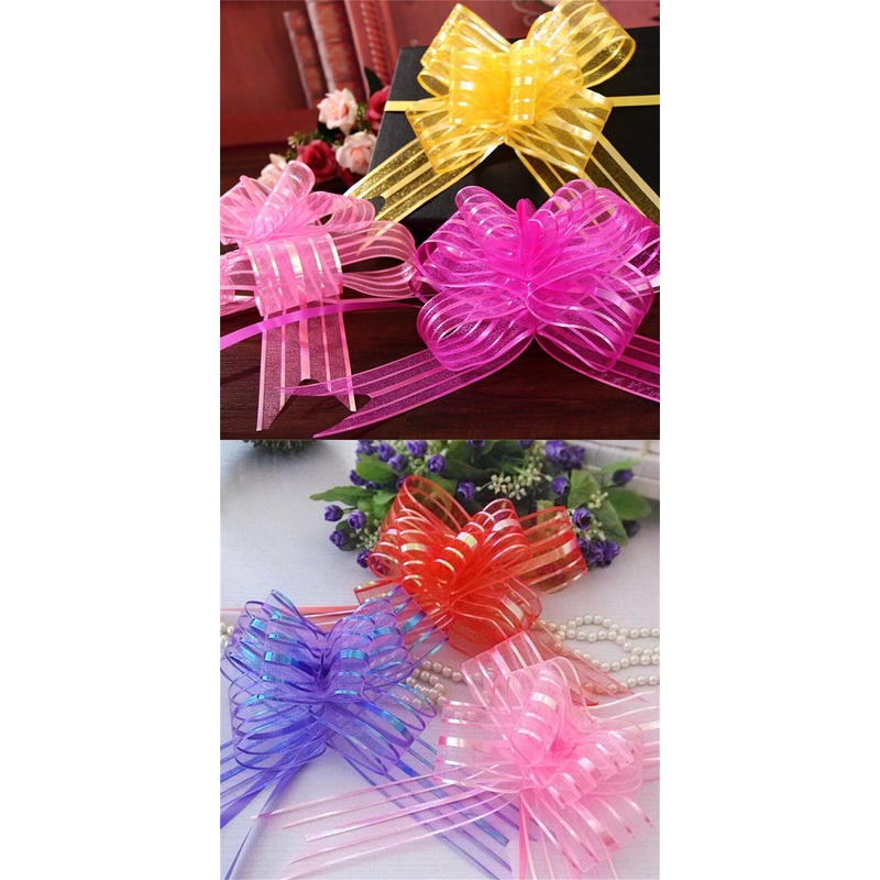 Bộ 10 dây ruy băng thắt nơ dễ thương trang trí đám cưới