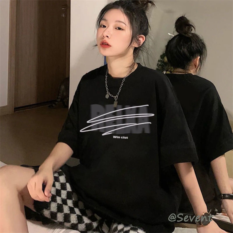 Áo Thun COZOK Tay Ngắn Dáng Rộng In Họa Tiết Thời Trang Hàn Quốc Trẻ Trung
