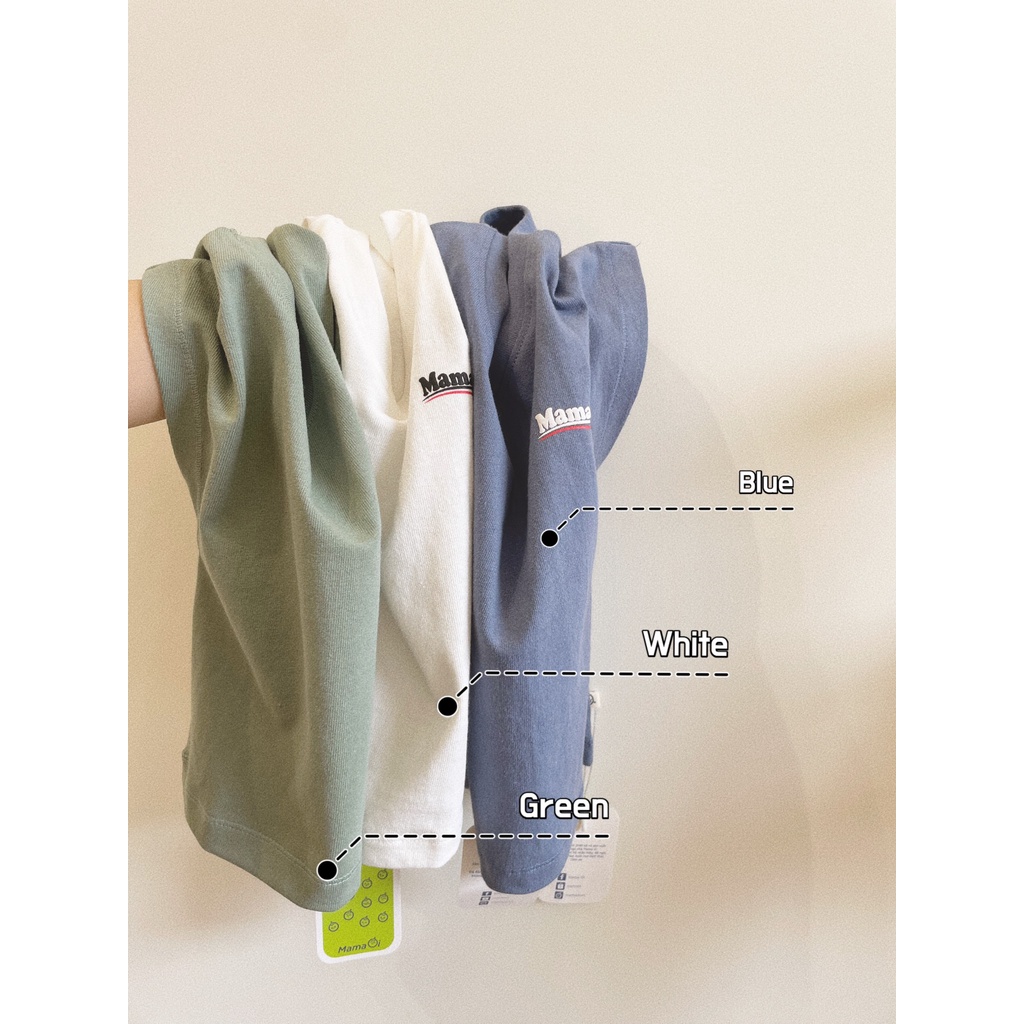 AT41 Áo thun cộc tay chất cotton cho bé trai bé gái 3 màu basic dễ lựa chọn nhà Mama