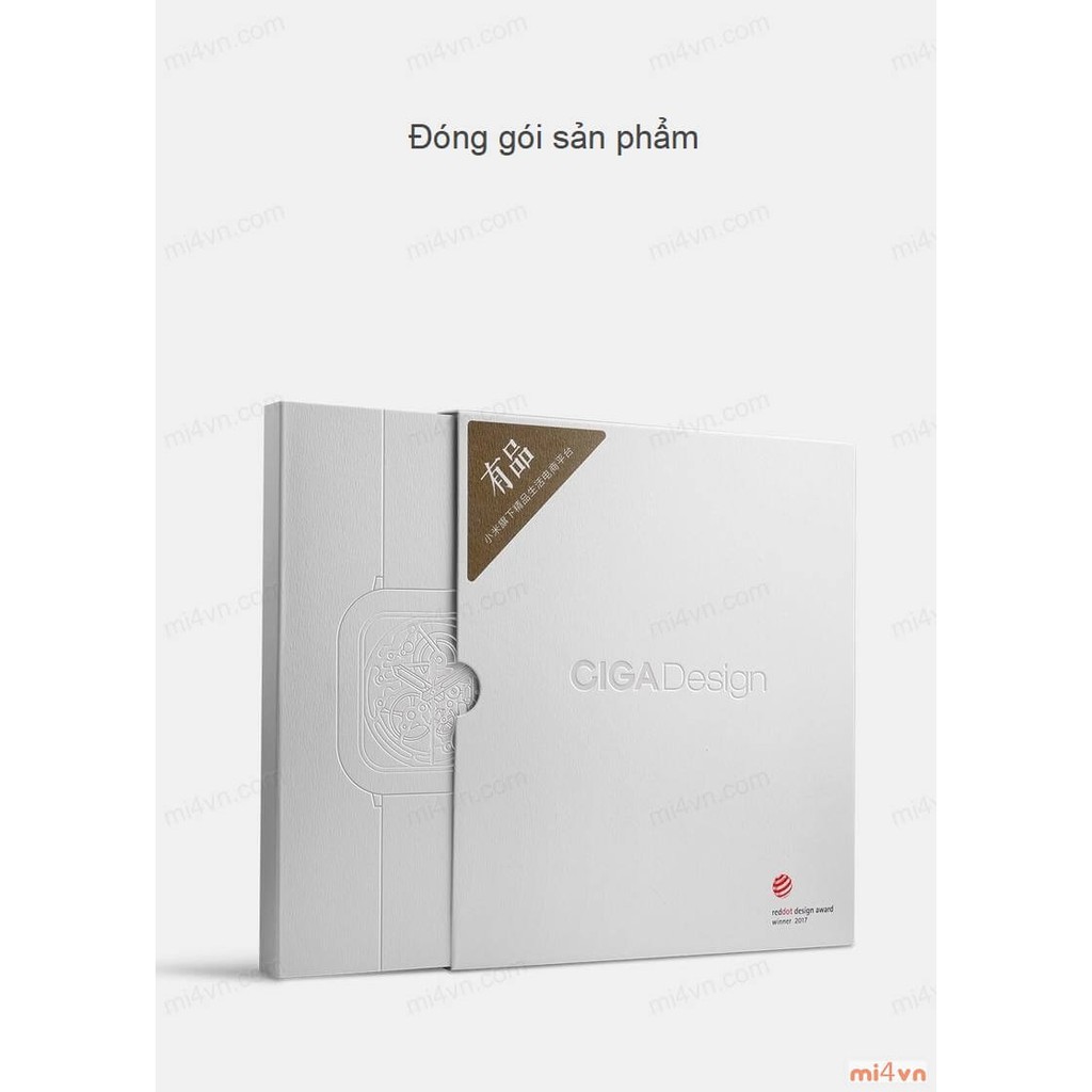 Đồng hồ Nam Xiaomi Ciga Design màu Bạc (Phiên bản 2 dây đeo) 1 dây kim loại, 1 dây da