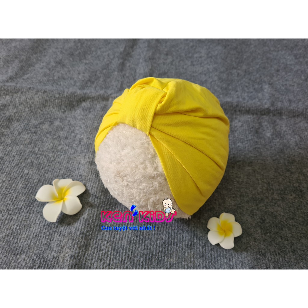 (5-10kg) Nón mũ Turban kiểu Ấn cho bé - màu vàng