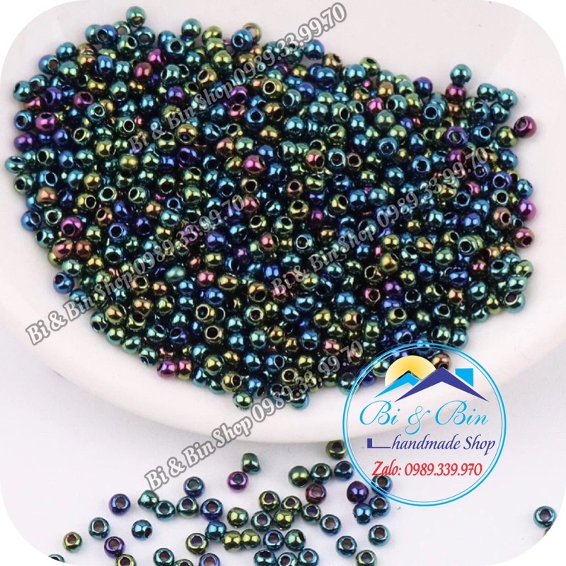 45g Hạt Cườm Màu Xi Mạ Đính Kết Trang Phục Thời Trang