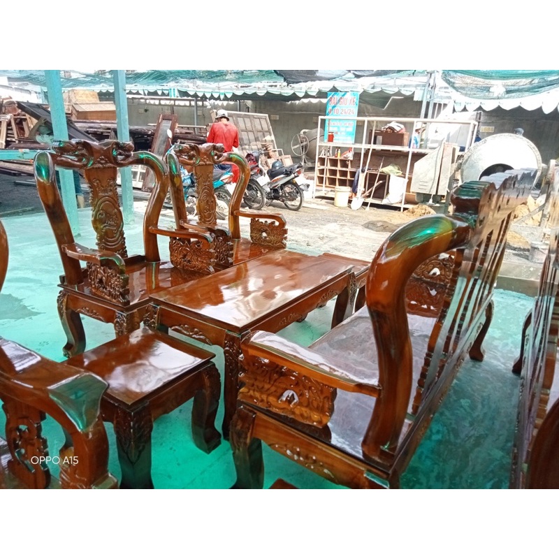 Bộ Salon Gỗ Tự nhiên 6 món như hinh
