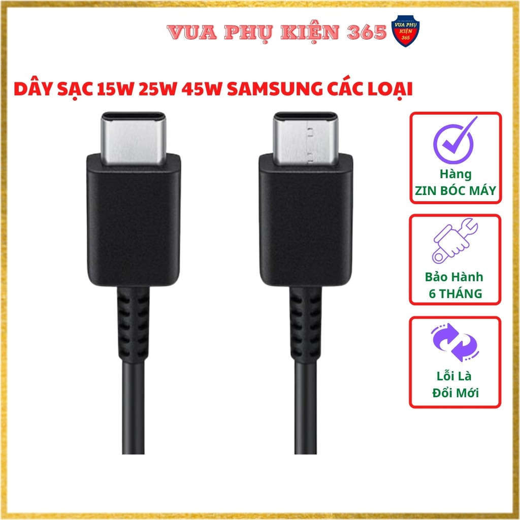 Dây Sạc Nhanh Samsung 15w 25w 45w, Cáp Sạc Nhanh CHÍNH HÃNG Cổng Micro/TypeC - Hàng ZIN BÓC MÁY, Bảo Hành 6 Tháng