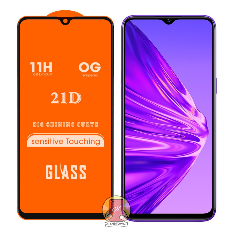 Kính Cường lực Realme 5 / Realme 5 Pro / Realme Q Full màn hình 21D Handtown SIÊU BỀN