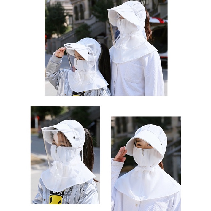 Mũ Lưỡi chai che nắng khi đi xe đạp hay đi làm - Nón chống nắng ninja lưỡi chai kèm khẩu trang