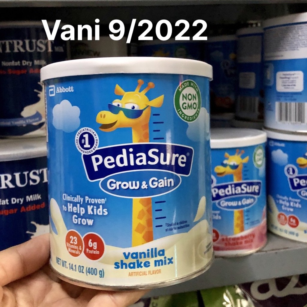 ❤️ [Quận 3] Sữa bột Pediasure Vani Socola Dâu 400g Mỹ [Date 9/2022]