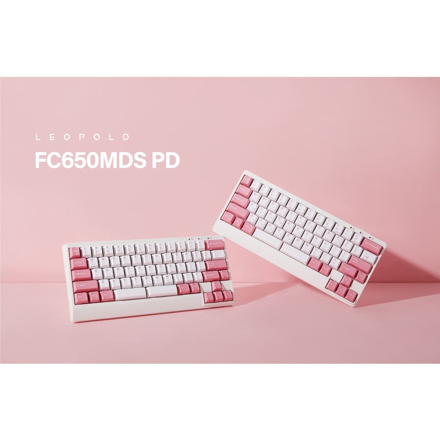 Bàn Phím Cơ Máy Tính Hiệu Leopold FC650MDS Light Pink -  Hàng Chính Hãng - Bảo Hành 24 Tháng