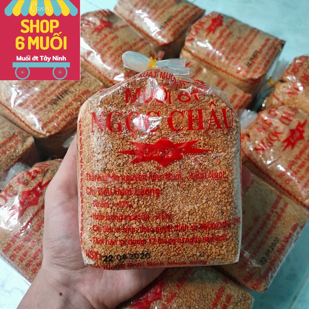 [Loại I *HỘT NHỎ*] [1kg] Muối ớt Tây Ninh Ngọc Châu (ăn chay được, có tỏi) | BigBuy360 - bigbuy360.vn