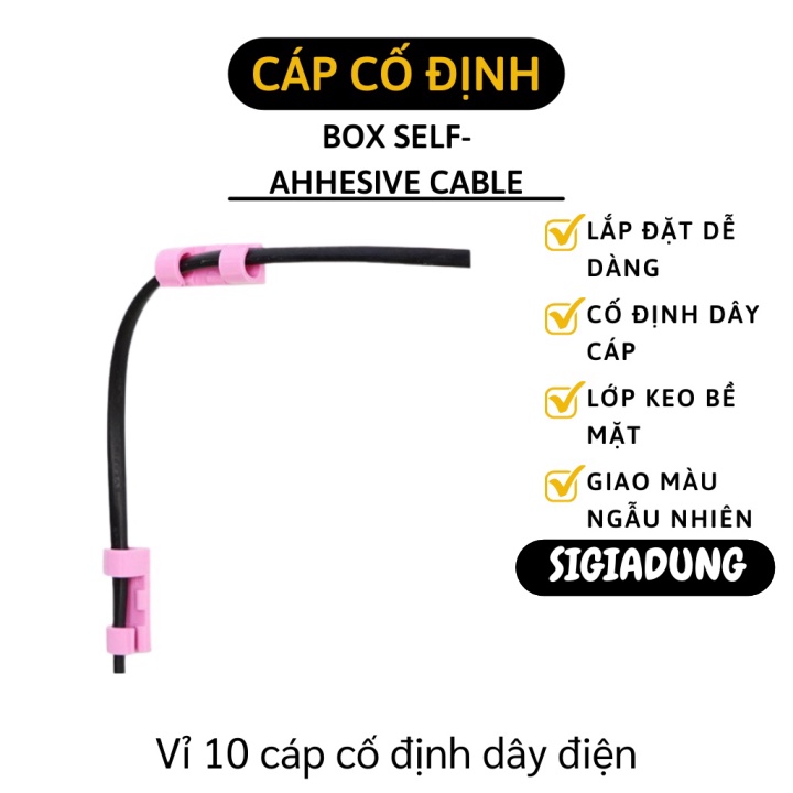 GIÁ SỈ Vỉ 10 cáp cố định dây điện, giúp dây điện trong gia đình gọn gàng, sạch đẹp hơn, an toàn và tiện lợi. 4880