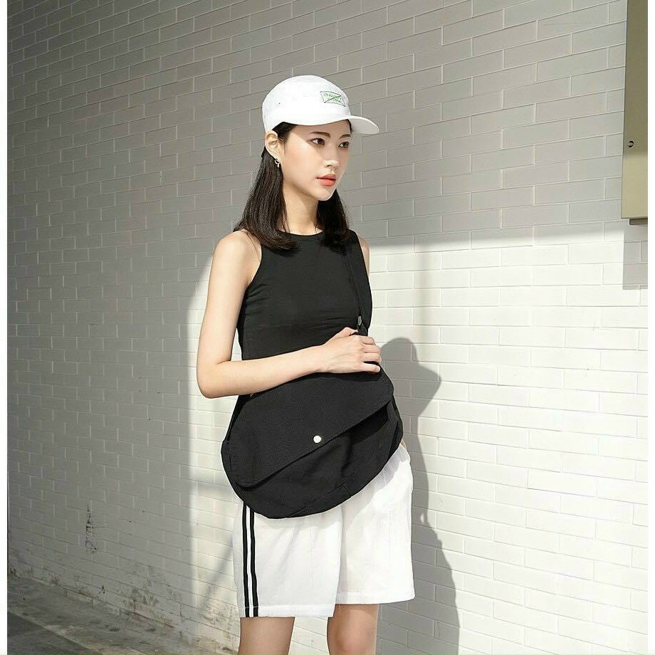 [ẢNH THẬT] TÚI TOTE ĐEO CHÉO UNISEX NAM NỮ VẢI CANVAS - PHONG CÁCH ULZZANG