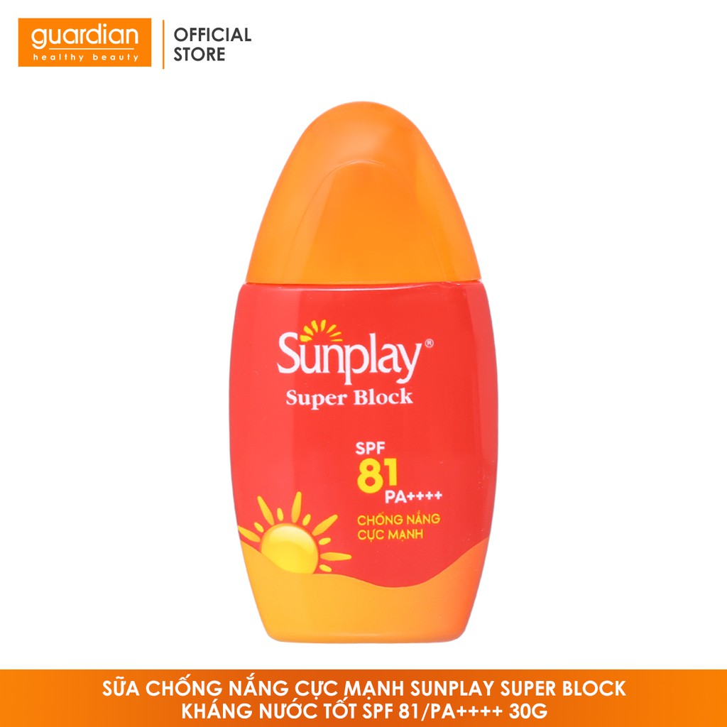 [Mã FMCGMALL -8% đơn 250K] Sữa chống nắng cực mạnh Sunplay Super Block kháng nước tốt SPF 81/PA++++ 30g | BigBuy360 - bigbuy360.vn