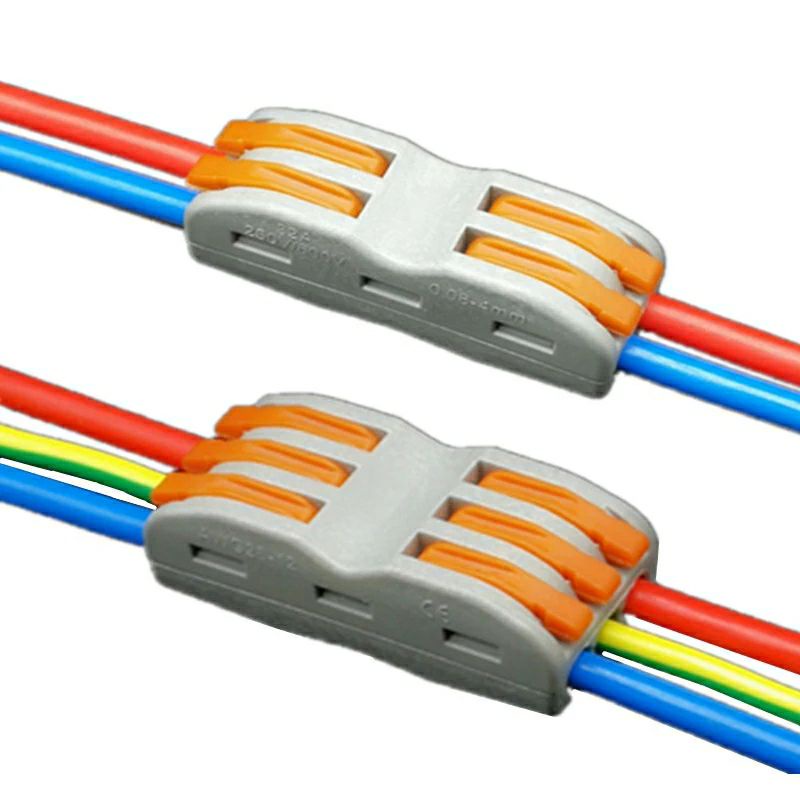 Cút nối dây điện nhanh PCT-222 2 cổng vào 2 ra - chịu tải 32A - dây tối đa 2,5mm
