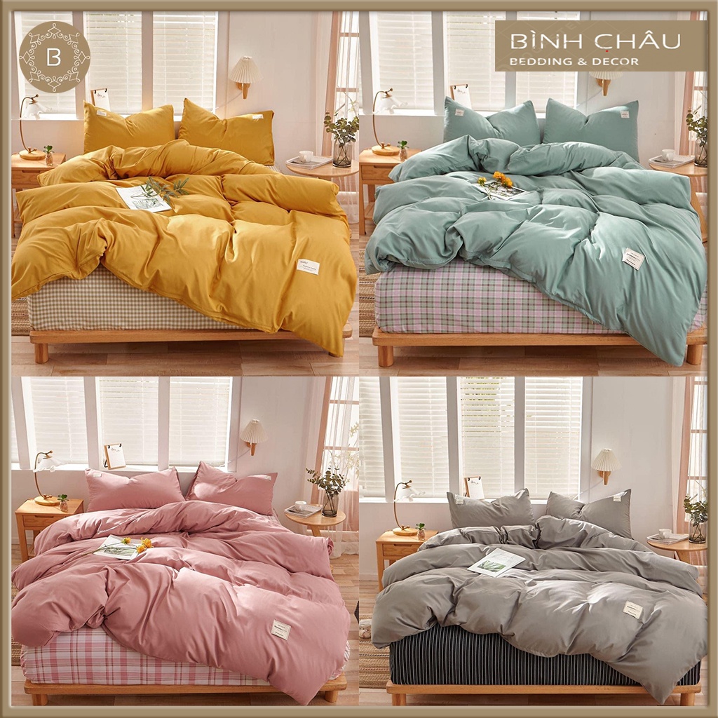 Bộ Chăn Ga Vỏ Gối Cotton Tencel Cao Cấp Phong Cách Hàn Quốc EMPIRE Bo chun Drap - Bình Châu Bedding & Decor | BigBuy360 - bigbuy360.vn