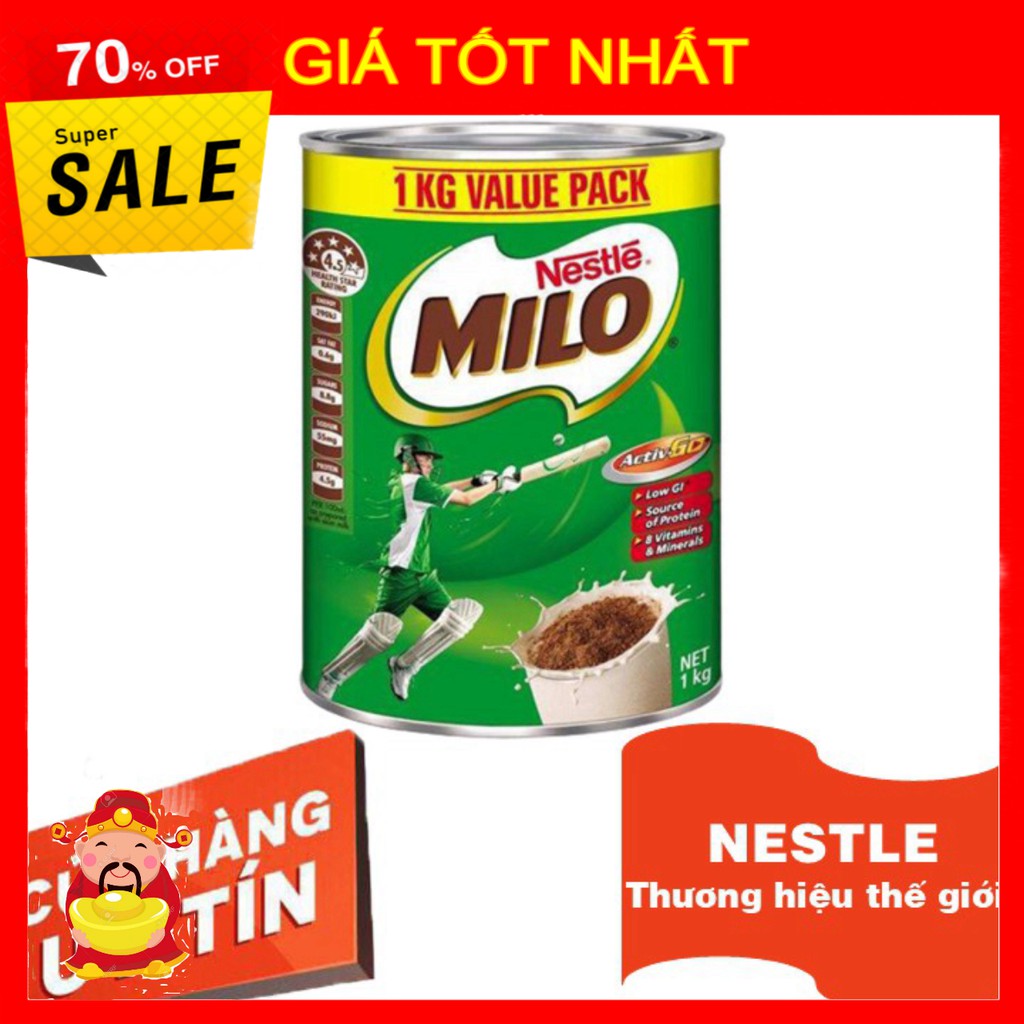 [ GIÁ TỐT NHẤT ]  Milo úc 1kg dành cho trẻ 2 tuổi trở lên, giúp tăng chiều cao, hỗ trợ trí não, tăng cường thể lực,trí l