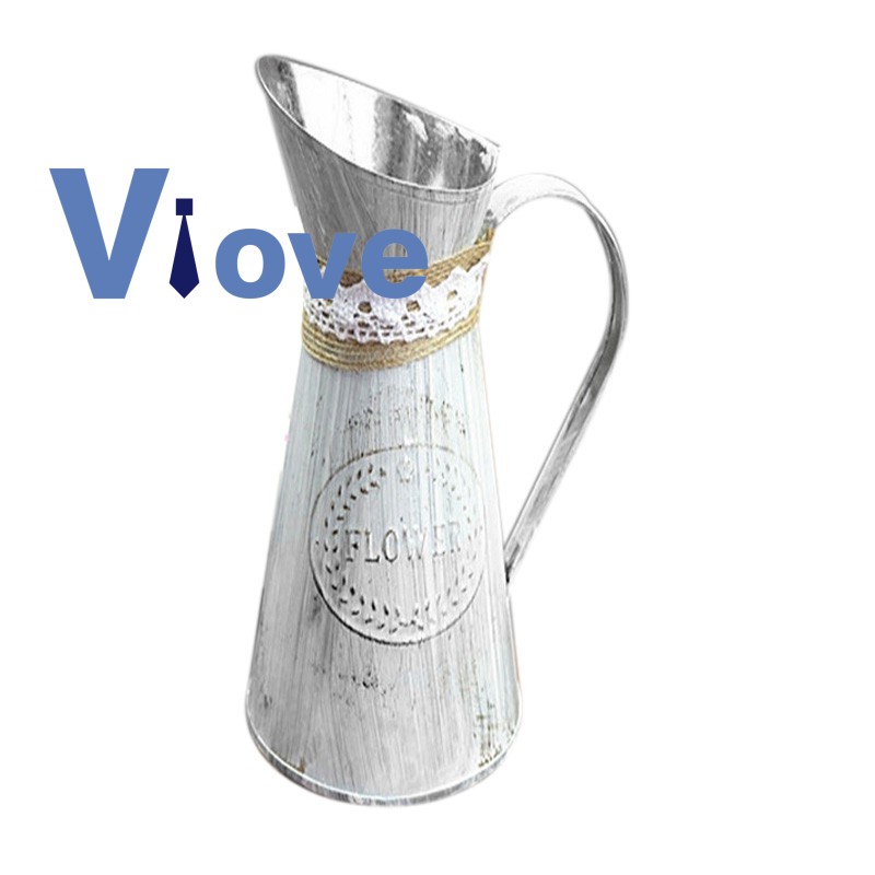 Vase Old Barrel Shop Furnishings Rope Iron Flower Pot