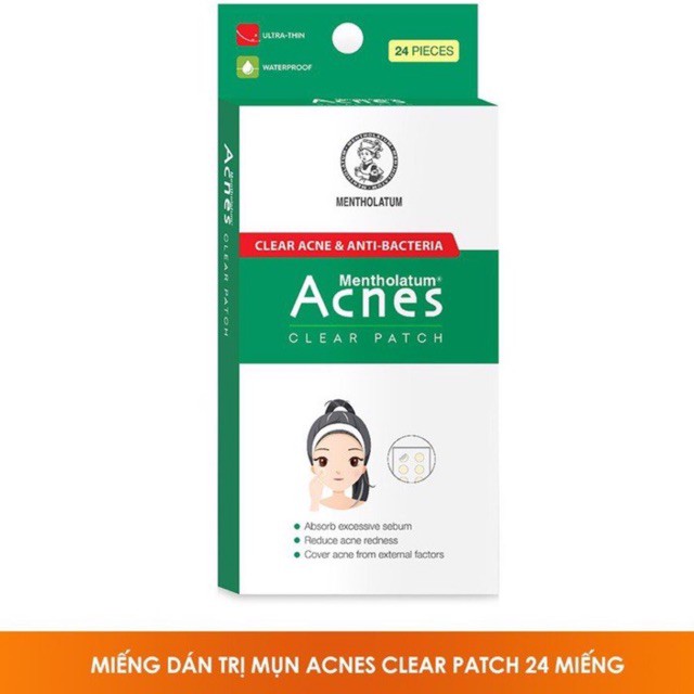 Miếng dán Giảm mụn Acnes Clear Patch 24 miếng