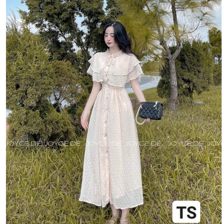 Váy thiết kế tiểu thư,váy công chúa đính cúc xinh xắn | BigBuy360 - bigbuy360.vn