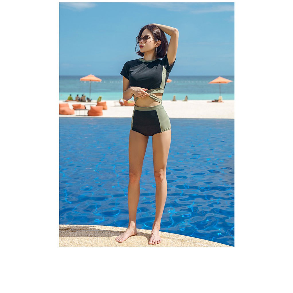 Bikini bộ đồ bơi nữ  2 mảnh eo cao áo hở lưng - Ảnh thật cuối | BigBuy360 - bigbuy360.vn