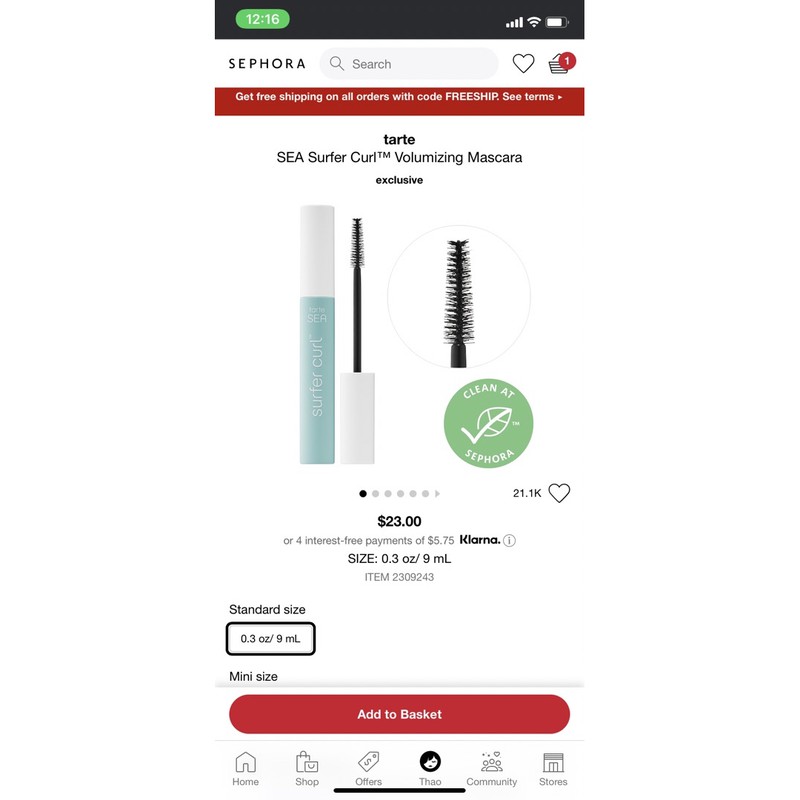 mascara tarte