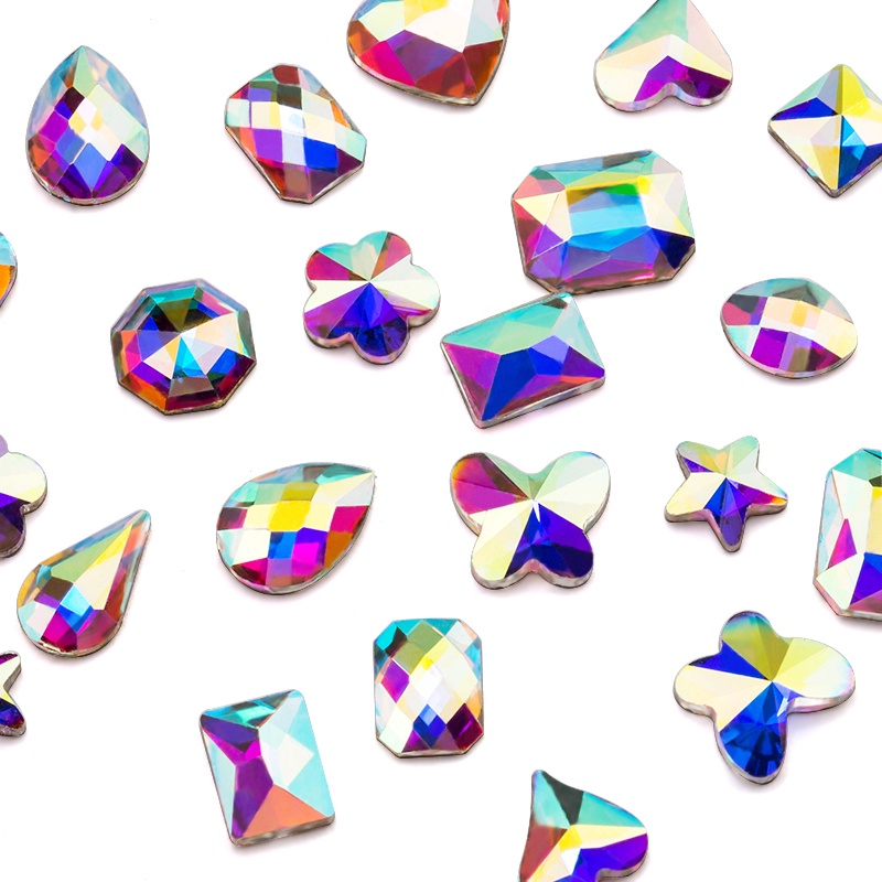 Đá Kim Cương Giả Lấp Lánh Nhiều Màu Đính Móng Tay Nghệ Thuật