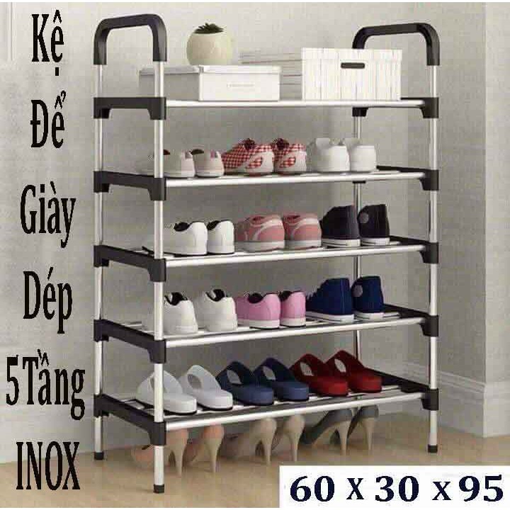 Kệ để giày 5 tầng khung inox