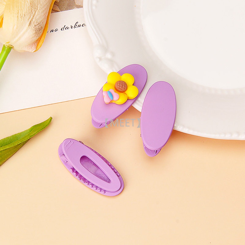 Kẹp Tóc Hình Oval Màu Sắc Ngọt Ngào Dùng Làm Đồ Trang Sức Thủ Công DIY