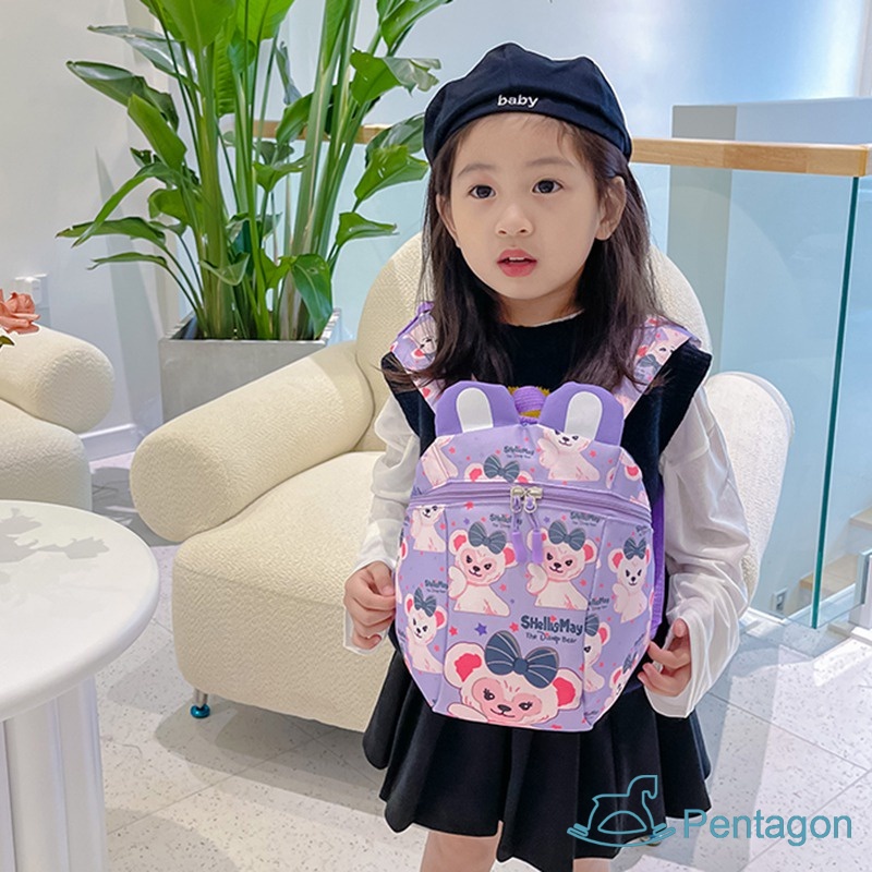 Ba Lô Đi Học Có Dây Chống Thất Lạc Họa Tiết Hoạt Hình Thời Trang Theo Phong Cách Phương Tây Cho Bé