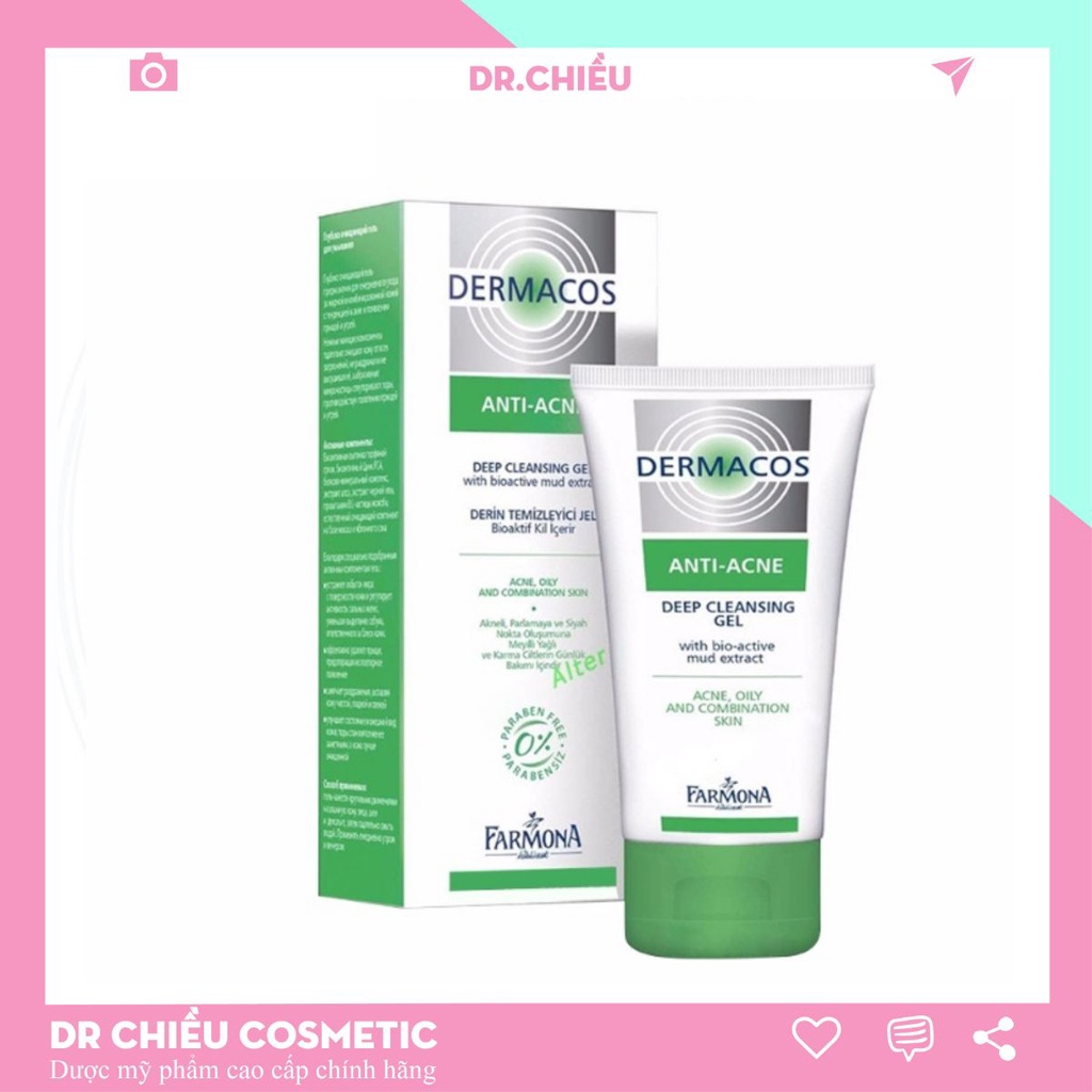 Sữa Rửa Mặt Farmona DERMACOS ⚜️CHÍNH HÃNG⚜️ Deep Cleansing Gel - Cho Da Dầu Mụn | BigBuy360 - bigbuy360.vn