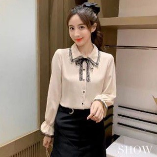 Áo sơ mi viền ren