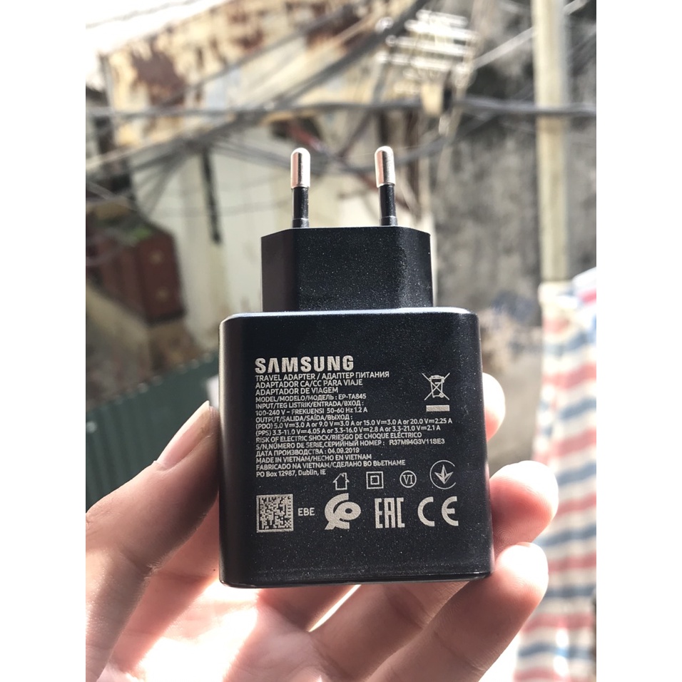 Bộ Sạc Siêu Nhanh Samsung 45W Chuẩn PD Cho Galaxy S22 Plus - Hàng Chính Hãng