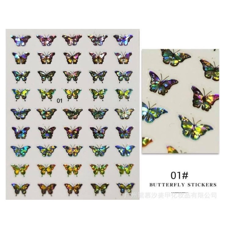 Sticker bướm lazer