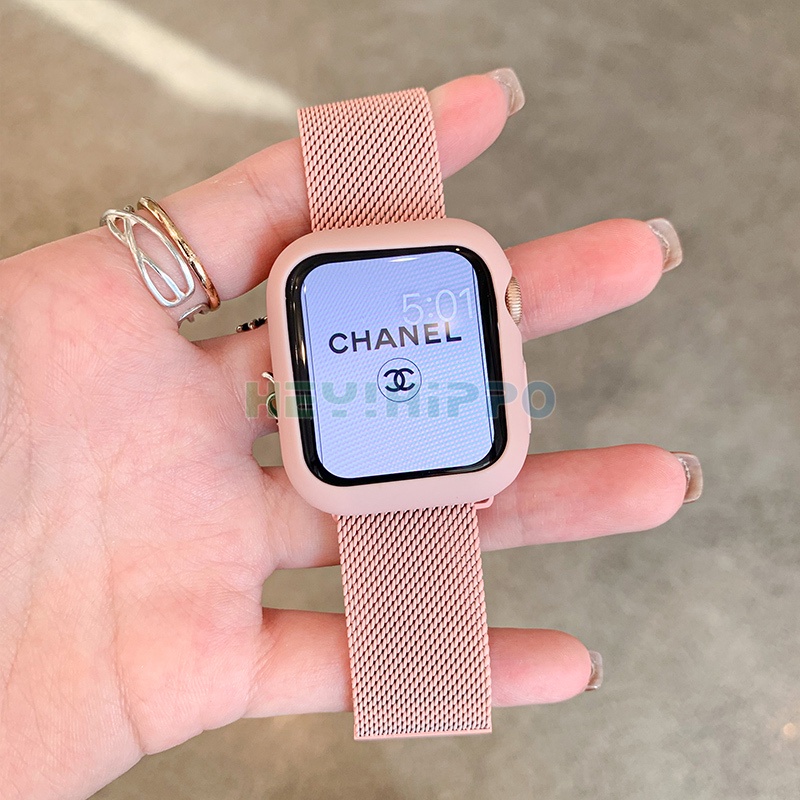 Dây đeo + Ốp bảo vệ thích hợp cho đ/hồ smart Táo đ/hồ Band 44mm 40mm 38mm 42mm iđ/hồ series 6 5 4 3 se 40