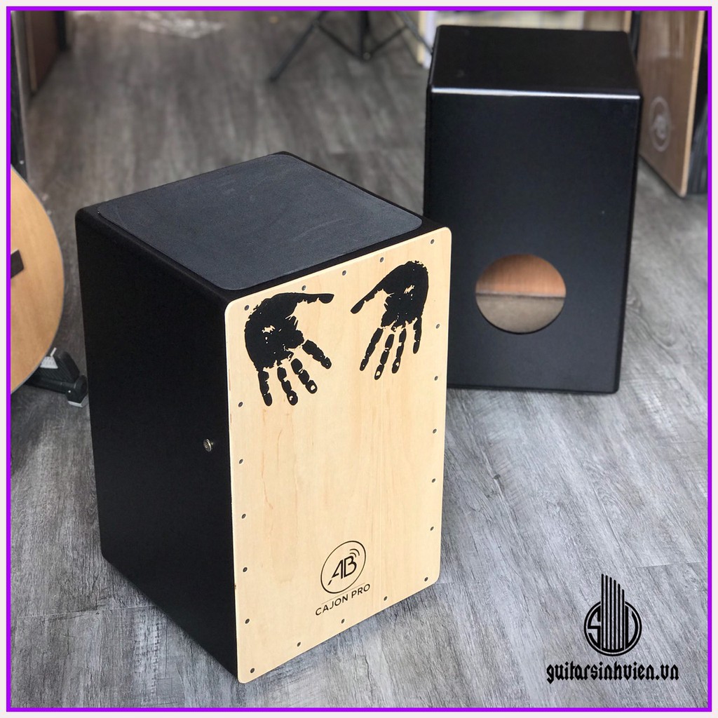 Trống cajon hình 2 bàn tay - Có bao dù - Bảo hành 6 tháng - Trống chính hãng AB