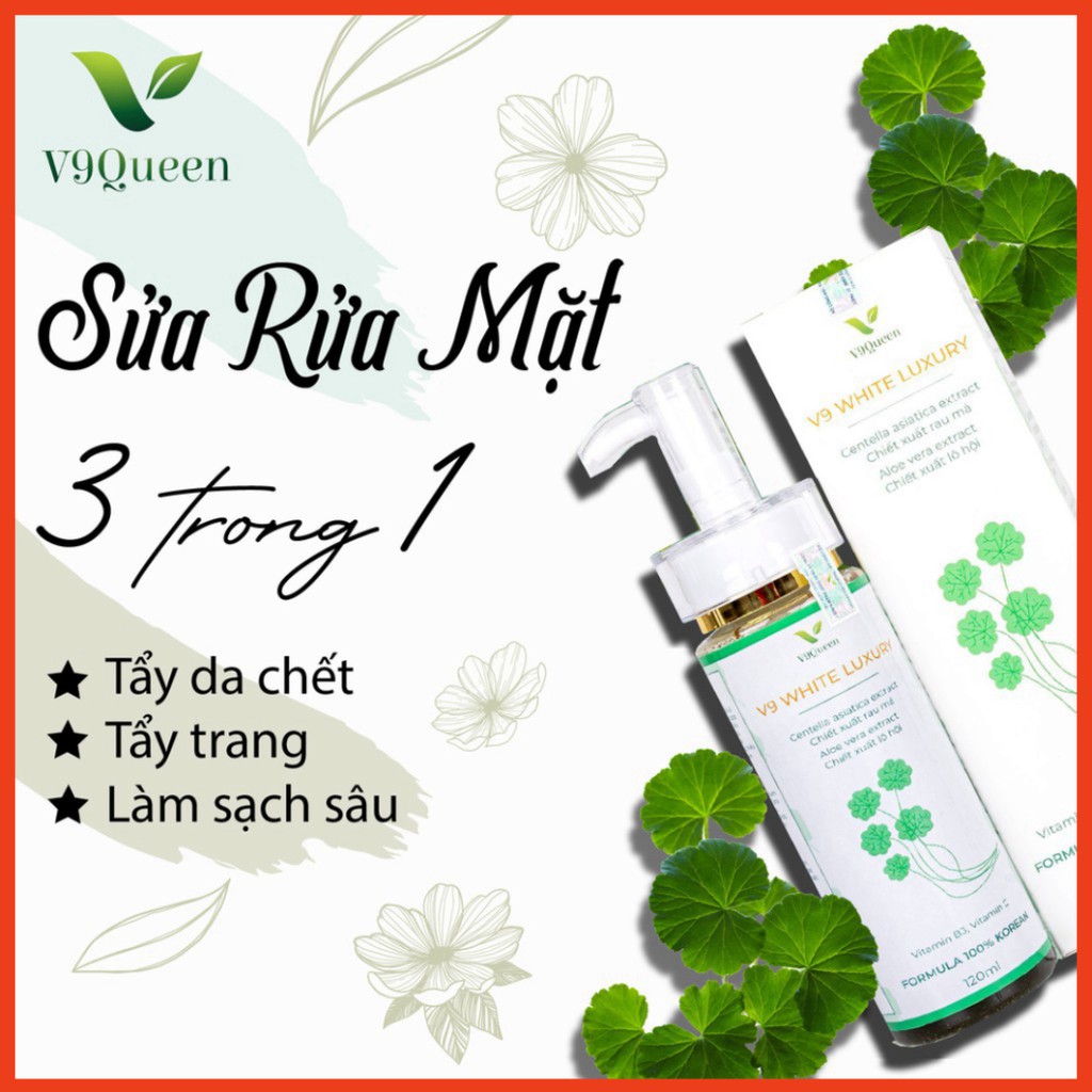 Combo Mụn, Serum Tri Mun + Sữa Rửa Mặt Trắng Da, Ngăn Ngừa Mụn-V9Queen | BigBuy360 - bigbuy360.vn
