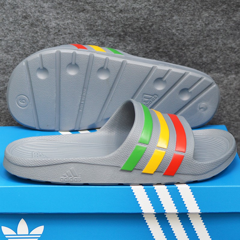 Dép Adidas Duramo chính hãng xám xanh vàng đỏ